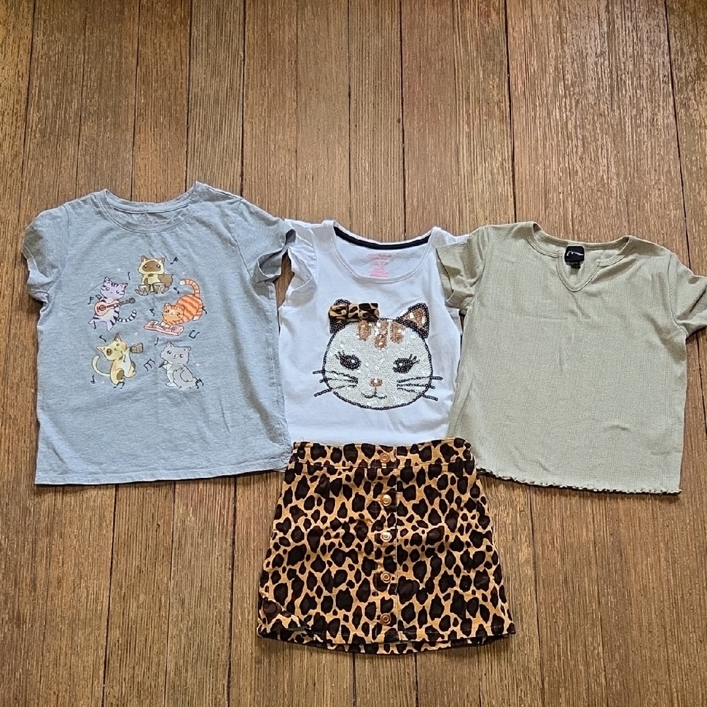 Cute Kids' T-Shirt and Skirt Set